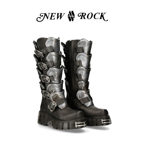 官方正品手工真皮定制金属战靴