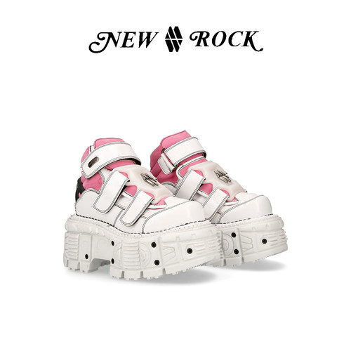 松糕西班牙小众朋克风撞色厚底鞋