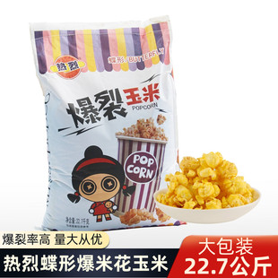 热烈爆米花蝶形小玉米粒 爆裂专用原料22.7kg 电影院ktv做炸商用