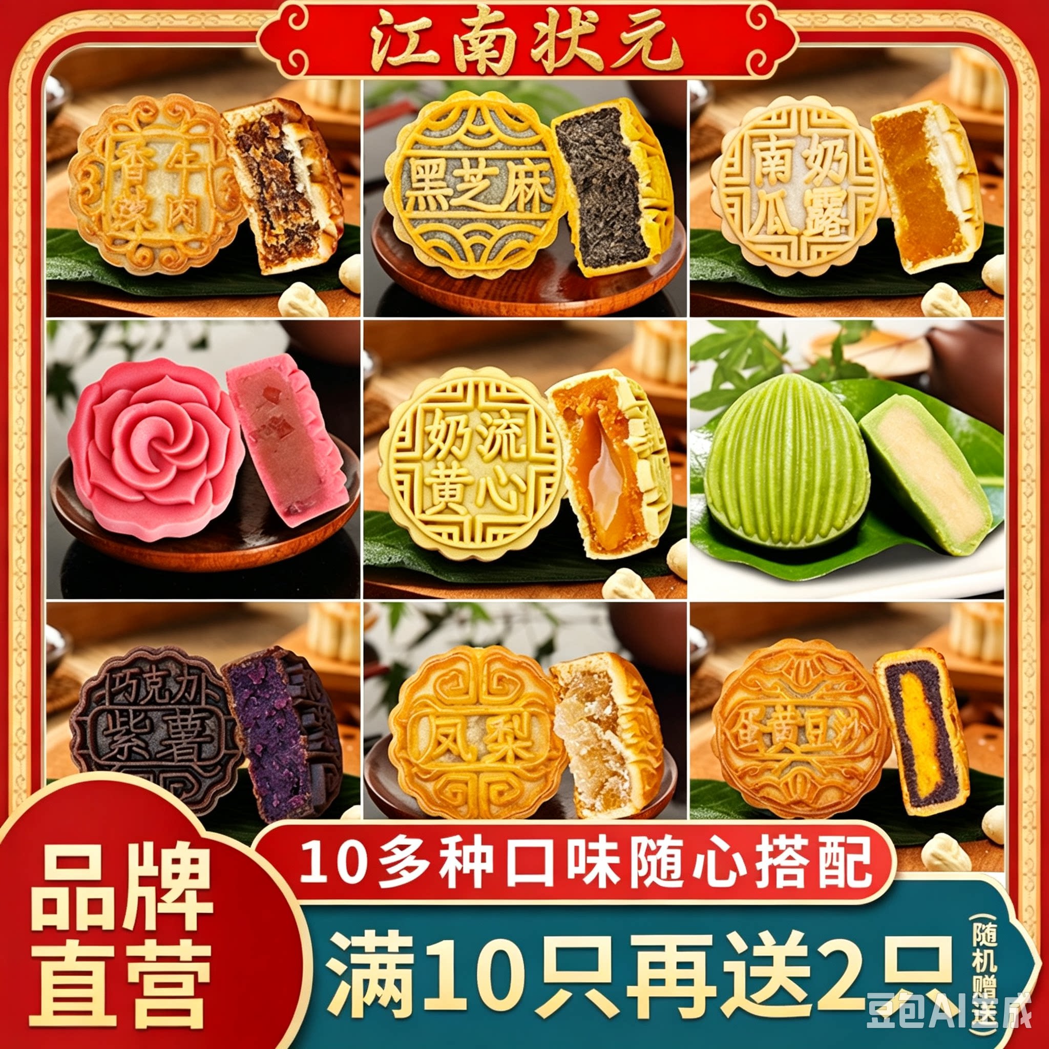 江南状元月散装饼糕点酥饼美食