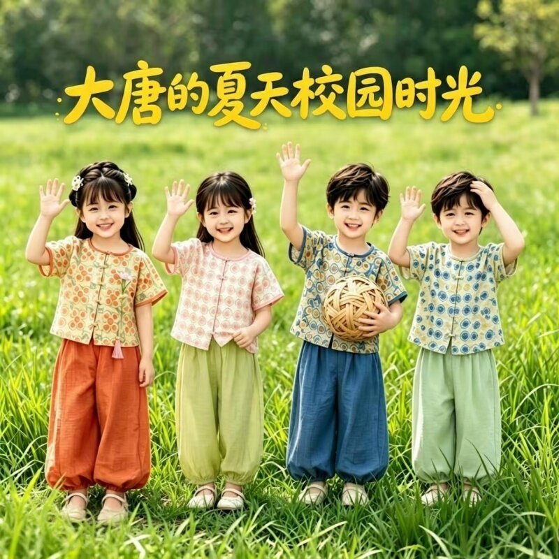 六一儿童演出服汉服唐装幼儿园夏