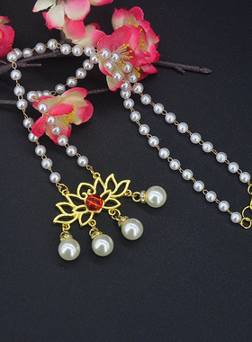 仿珍珠合金珠链女日常项链软璎珞