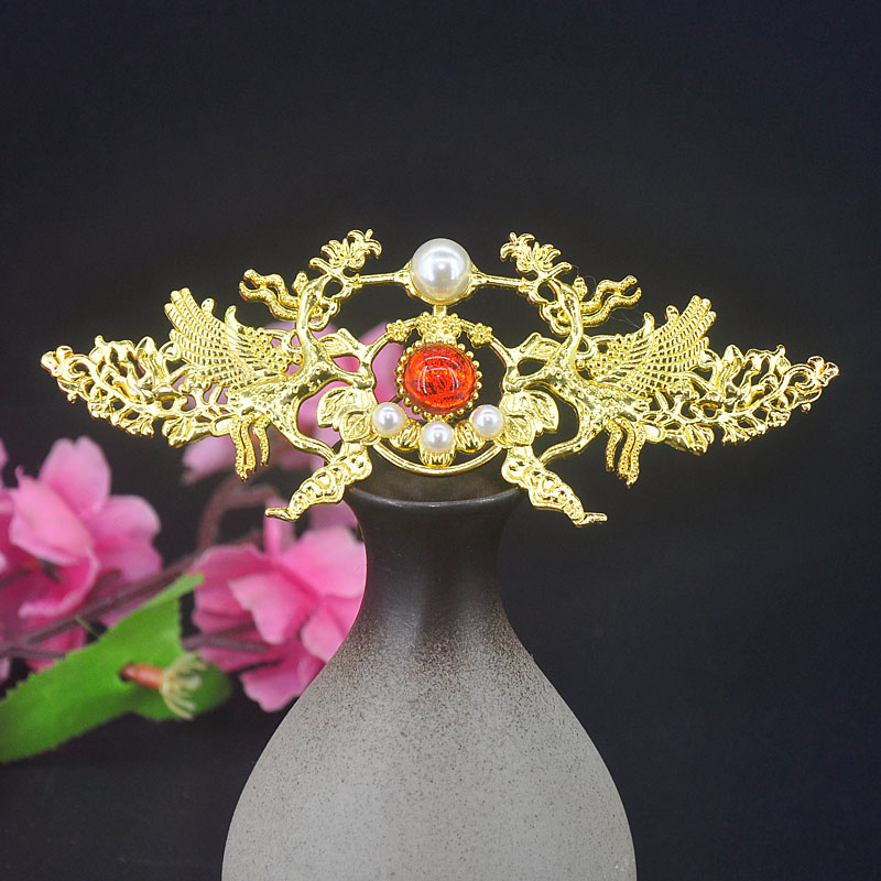 发钗簪子合金古风复古中国风发冠