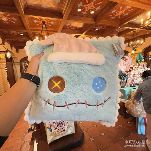 迪士尼史迪奇小金毛绒抱枕被