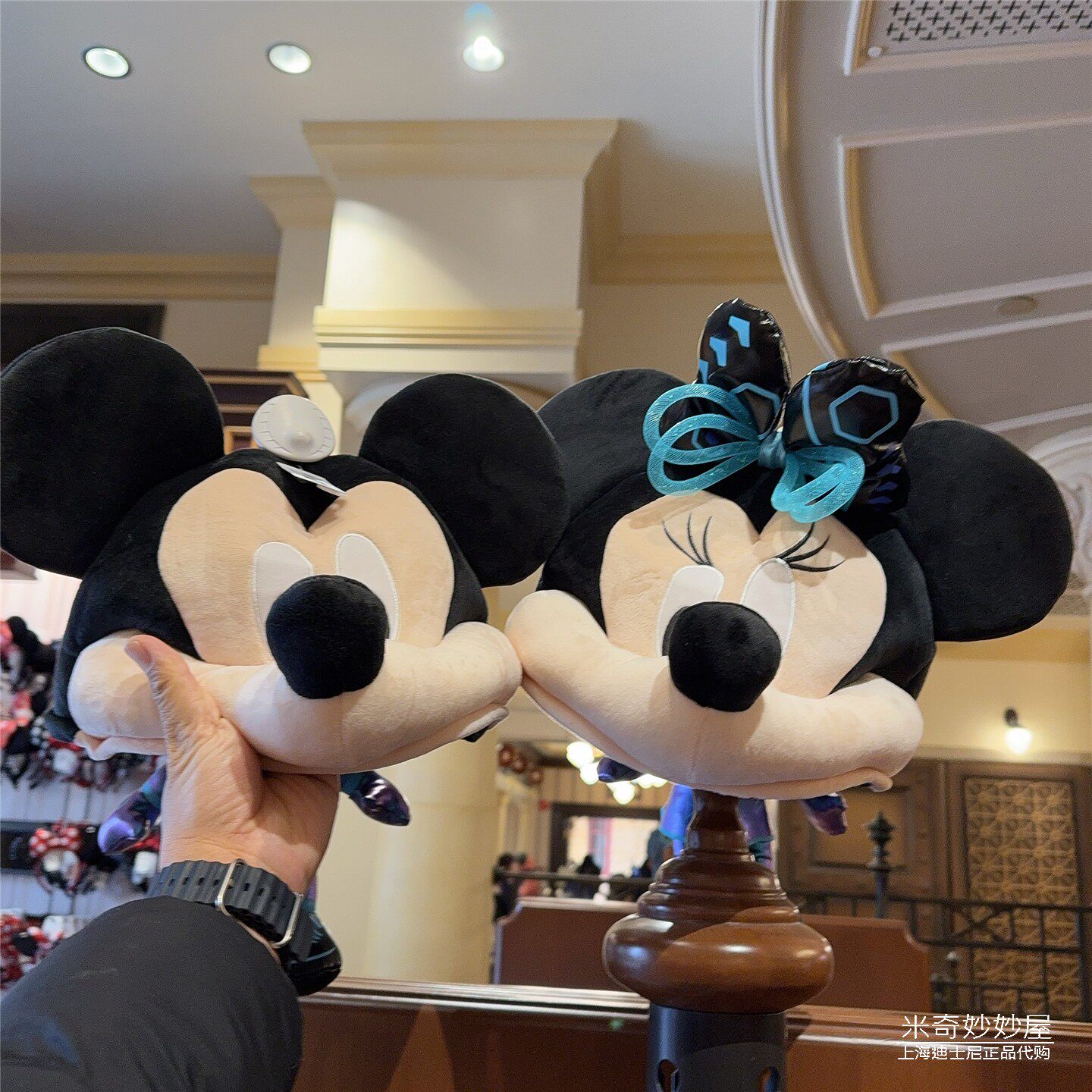 上海迪士尼乐园国内代购创极极速光轮米奇米妮身体帽子大嘴帽卡通