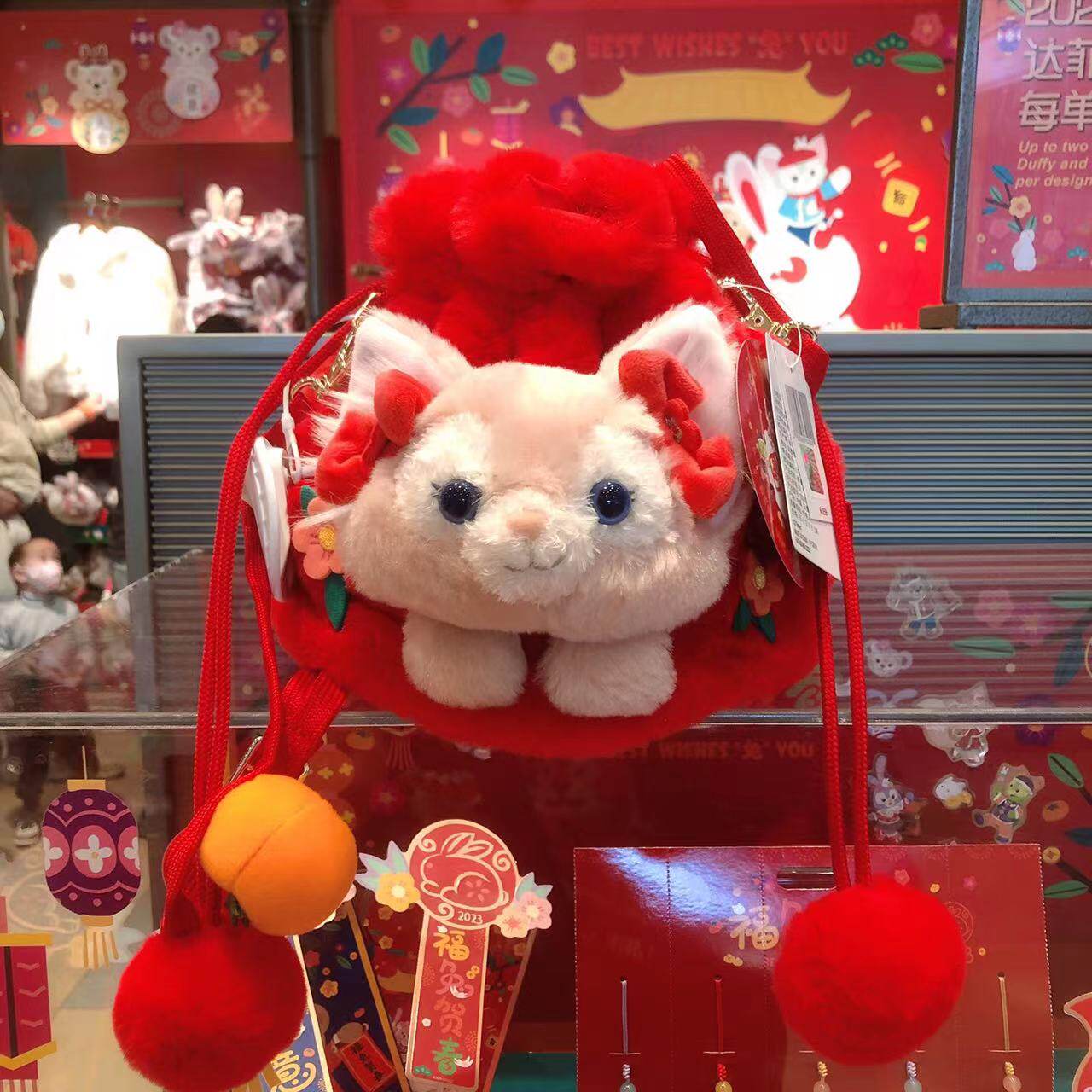 上海迪士尼代购兔年新年玲娜狐狸贝儿抽绳水桶包单肩斜挎包小狐狸