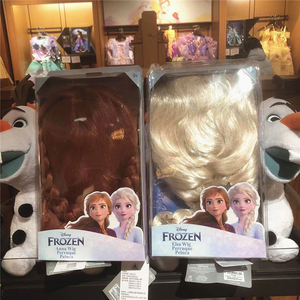 上海迪士尼国内代购儿童假发冰雪奇缘艾莎安娜公主配饰装扮造型