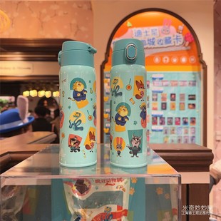 上海迪士尼代购 疯狂动物城2朱迪尼克盖瑞胖警官不锈钢保温水杯子