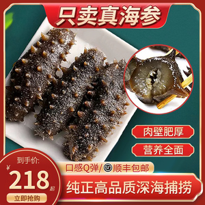 鲜食海参即食500g特价旗舰店孕妇非干货野生淡干海生刺参年货礼盒