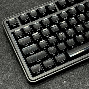 果冻闪粉星空键帽PC透明布丁磁轴机械键盘帽wooting美加狮light60