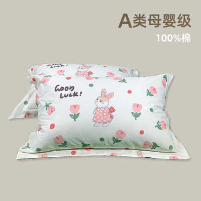 100%全棉A类无荧光剂枕套