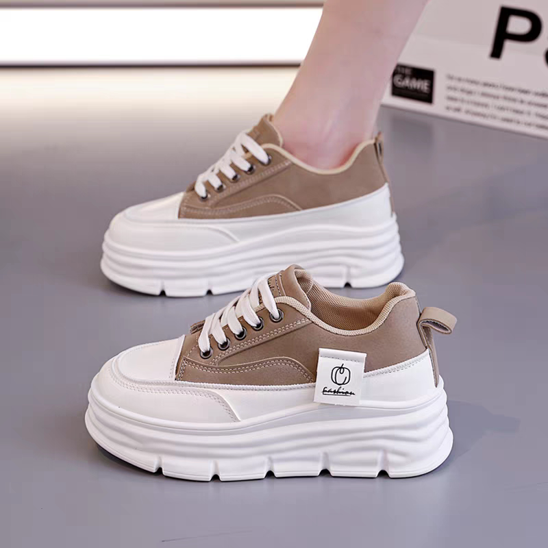 7CM隐形内增高小白鞋女厚底防滑女士休闲鞋小个子运动鞋潮女板鞋