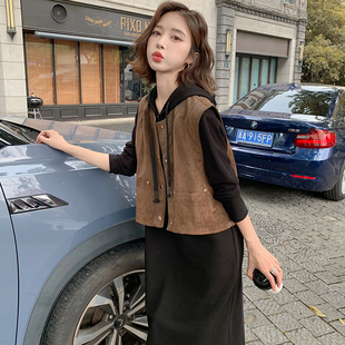 PU皮马甲 新款 针织连衣裙2D044 679 K235 首发 P160 现货24秋装