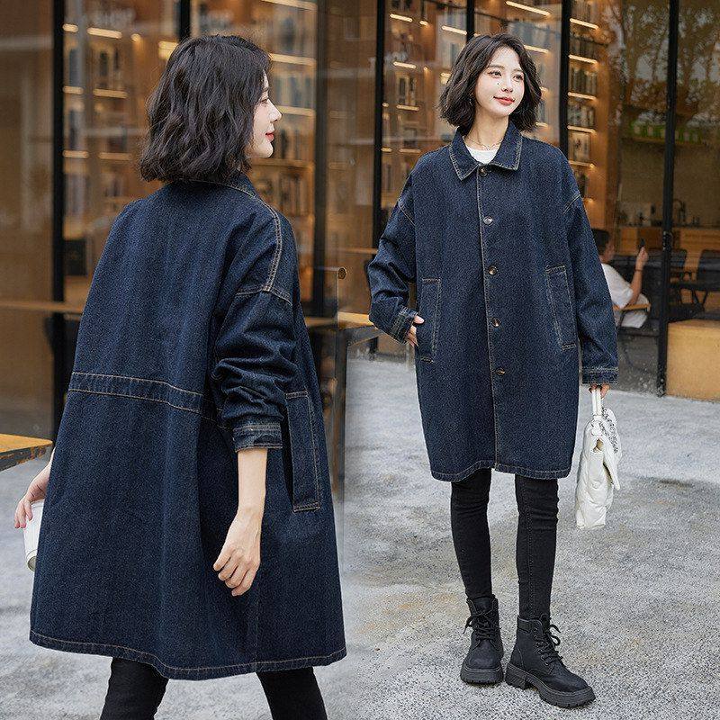 2025名媛私服P秋季女装宽松型领女士OLO牛仔外套风棉新款御姐