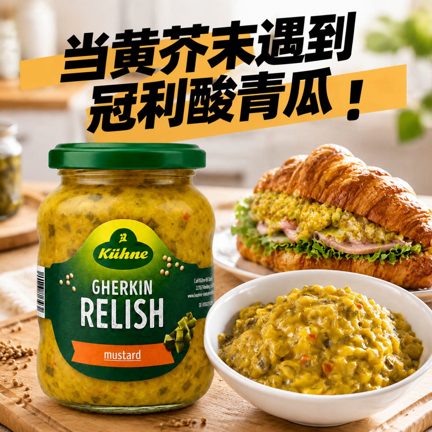 冠利黄芥末青瓜酱Kuhne厚皮橙款图片