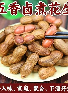 卤煮花生五香入味香辣带壳带汁即食小零食下酒菜烧烤伴侣