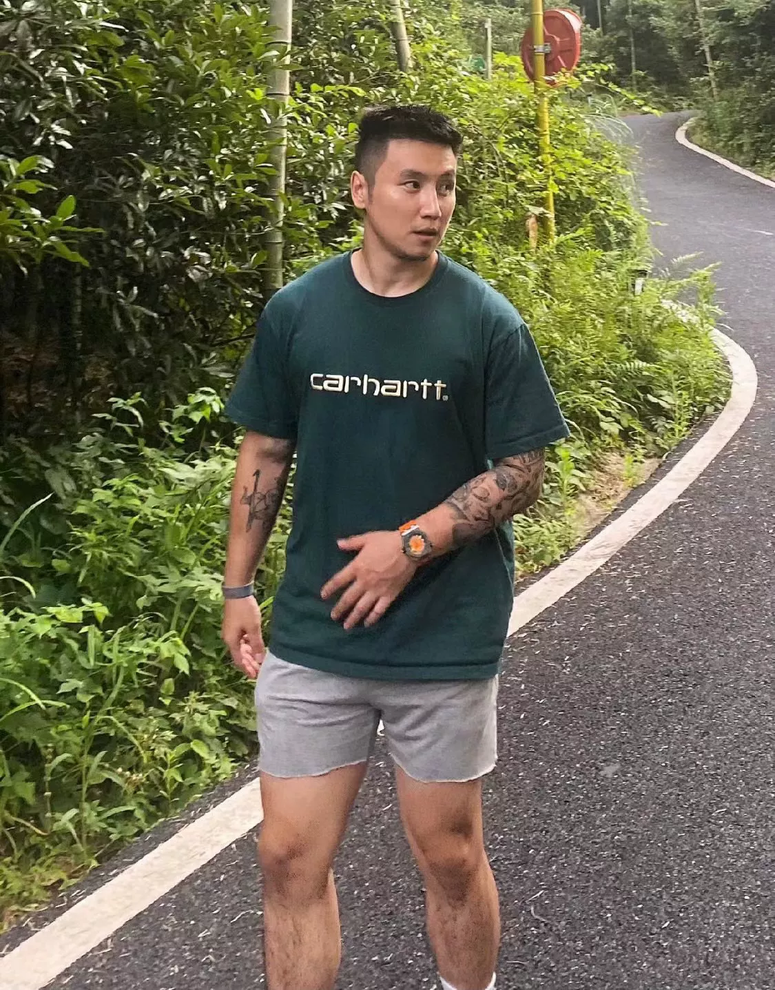 CARHARTT WIP хлопковая базовая классическая футболка с коротким рукавом, с вышивкой
