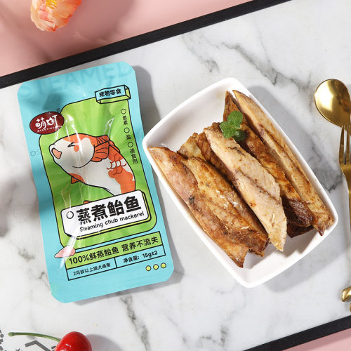 萌町鲜蒸水煮鲐鱼鱼条猫零食15g袋装猫咪狗狗小宠即食鱼肉零食