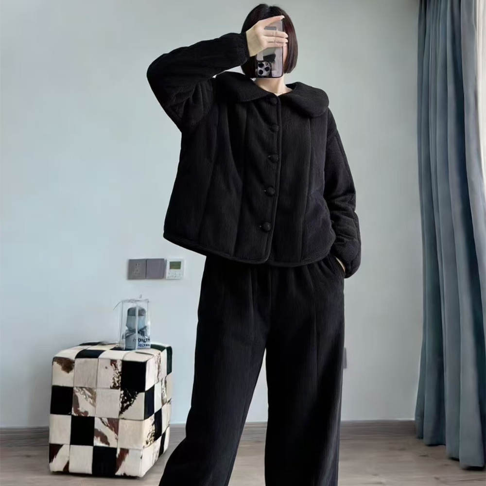 韩版简约加厚夹棉睡衣女冬季大码加绒保暖棉服家居服套装可外穿,女士内衣/男士内衣/家居服,睡袍/浴袍,淘宝优惠券,粉丝福利购,淘宝优惠卷