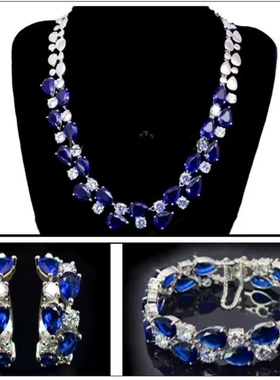 奢华项链雅特锆石高端锁骨女水晶