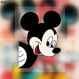米老鼠贴画玻璃门门贴汽车玻璃贴纸电动车米奇米妮行旅箱手机贴画