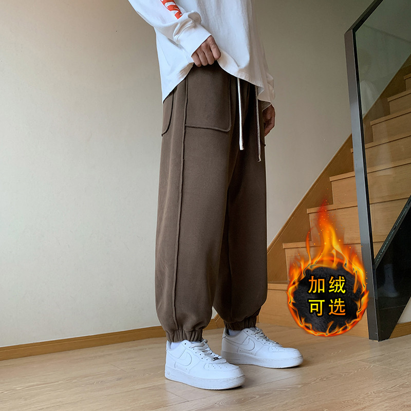 M-8XL加绒大码休闲卫裤加肥加大300斤可穿712--5-K119加绒-P65图片