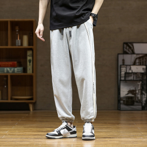 2023年新款春夏季男士针织大码束脚九分裤运动裤XZ712-5-K603-P50图片
