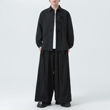 新中式亚麻长袖衬衫男高品质风棉麻条纹衬衣712-5-CS608-P65，男装衬衫，星座1112-5（原712-5）