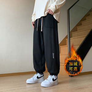M-8XL加绒大码休闲卫裤加肥加大300斤可穿712--5-K119加绒-P65图片
