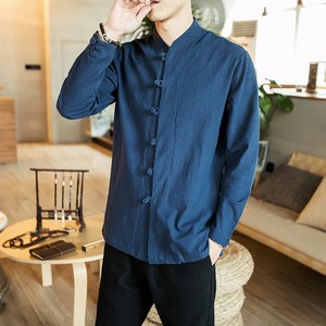 2022风男装棉麻长袖衬衣复古盘扣大码上衣XZ712-5-CS08-P60图片