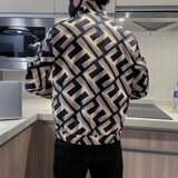 网络图夹克时尚休闲短款上衣男社会小伙外套花夹克712-5-790-P75，男装夹克，星座1112-5（原712-5）