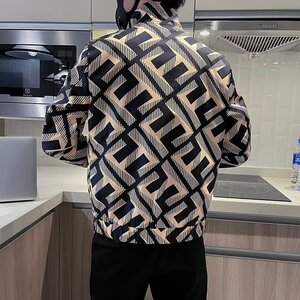 网络图夹克时尚休闲短款上衣男社会小伙外套花夹克712-5- 790-P75图片