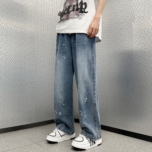 牛仔裤男高街v潮牌痞帅长裤夏季复古休闲直筒裤XZ712-5-6022-P55图片
