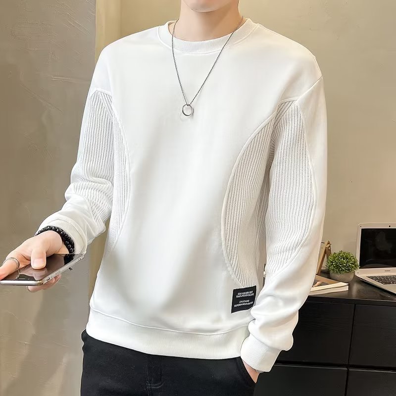 网络图春秋新款休闲圆领卫衣男青少年T恤打底衫 712-5-A125-P45图片