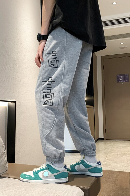 22春秋季新款男卫裤青少年宽松束脚运动九分裤XZ712-5-WK918-P45,男装休闲裤,星座1112-5（原712-5）
