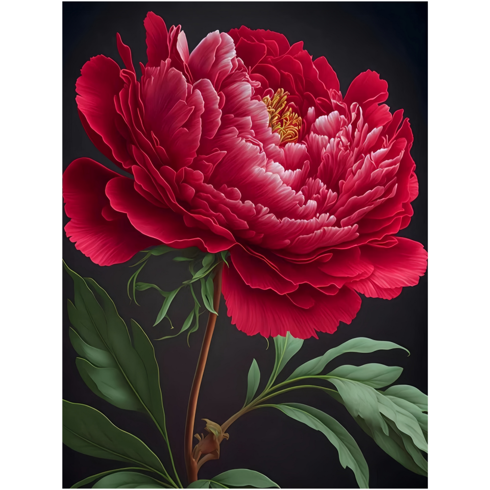 大朵花开富贵牡丹花装饰贴纸海报客厅卧室餐厅室内墙面自粘贴画