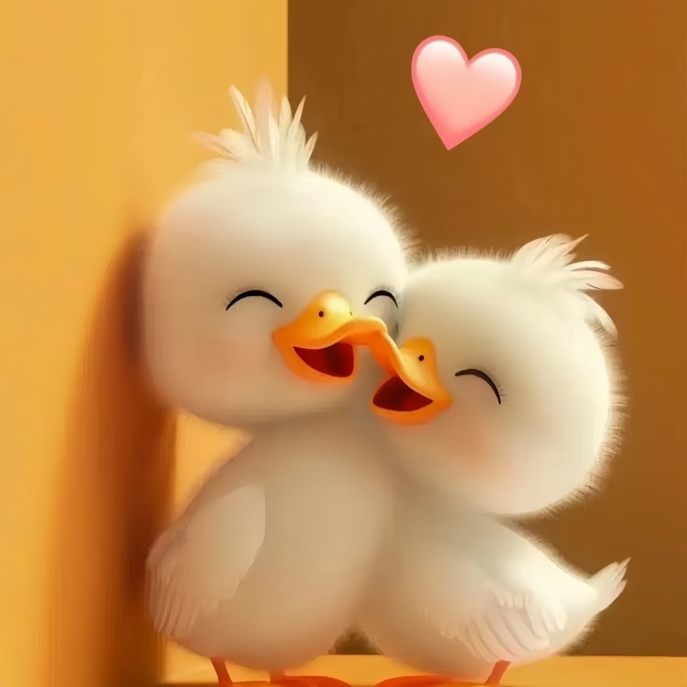 可爱小萌鸭装饰贴纸客厅卧室宿舍卫生间室内墙面自粘贴画海报防水图片