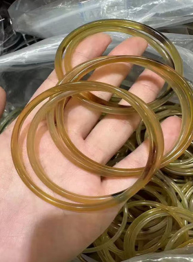 牦牛角少女小手镯 纯色花色带血丝牛角羊角手镯细条手圈