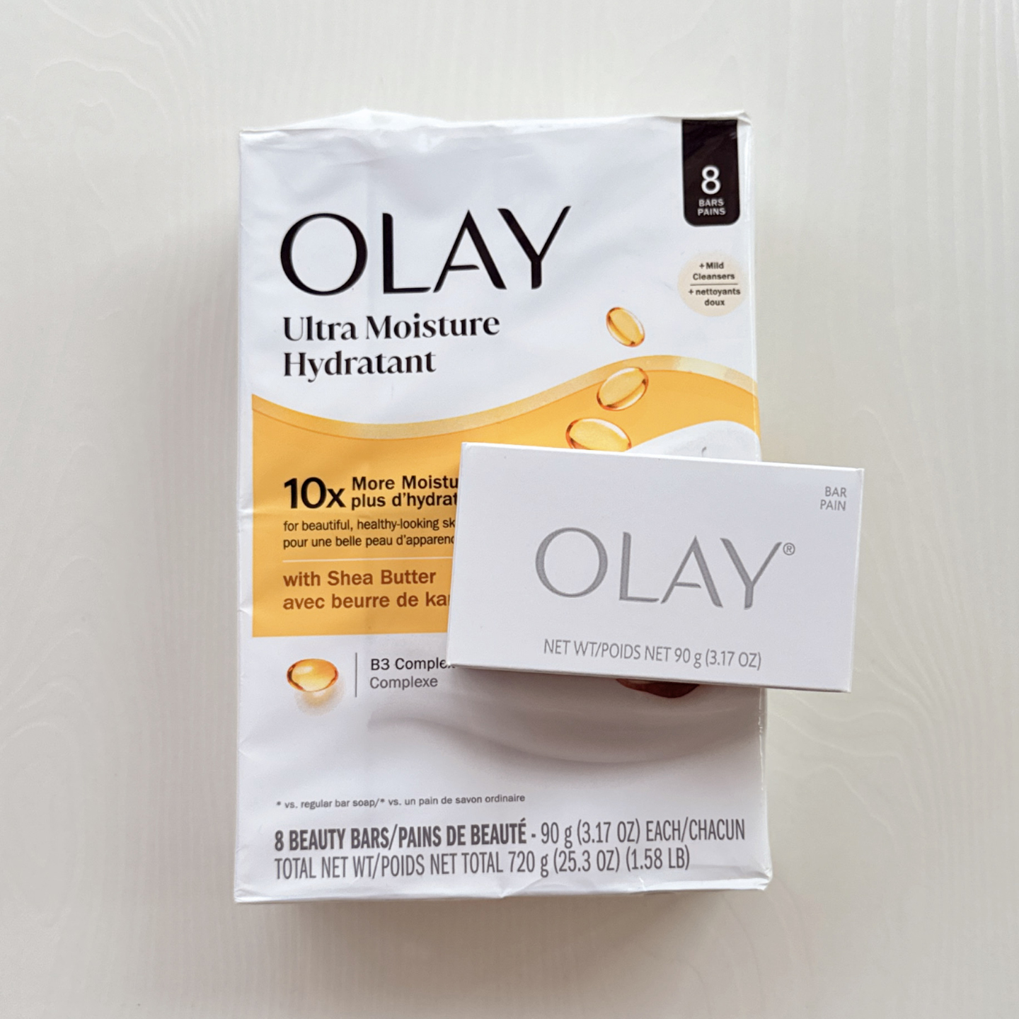 现货加拿大进口OLAY玉兰油乳木果油烟酰胺维生素E香皂90g/块*8块
