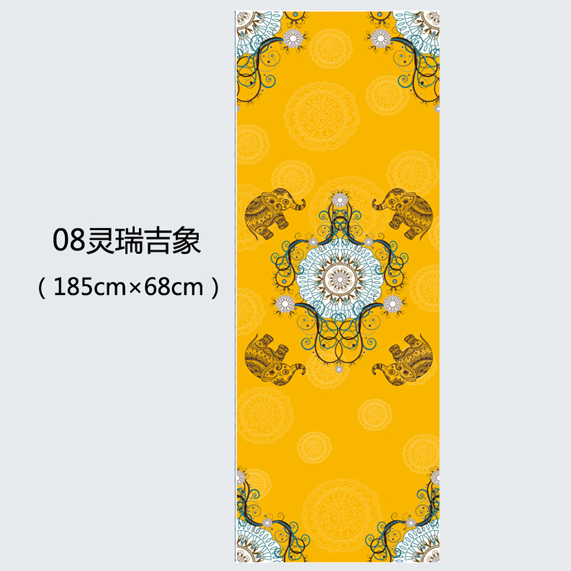 包边瑜伽巾铺巾防滑初学者吸汗毛巾加宽瑜伽毯子印花正品瑜珈布垫