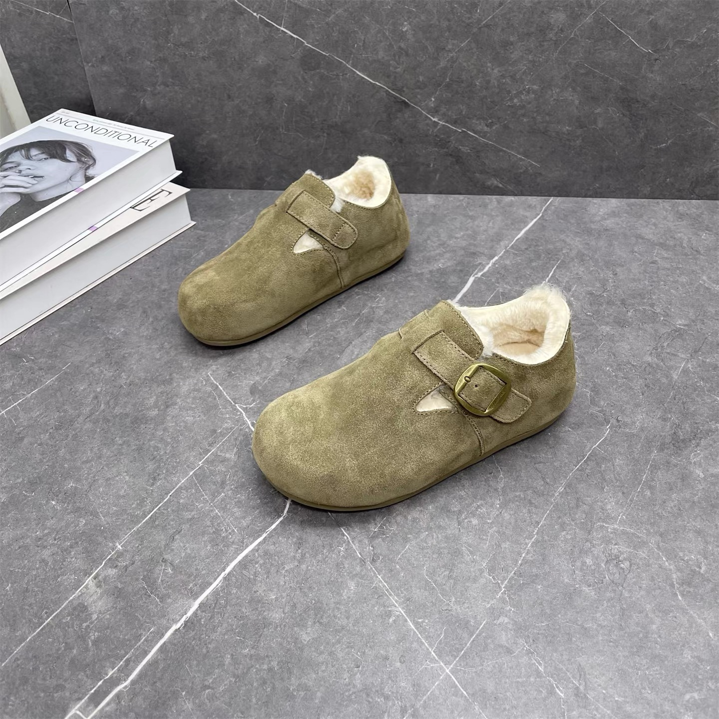 真皮复古勃肯鞋女2025年冬季新款