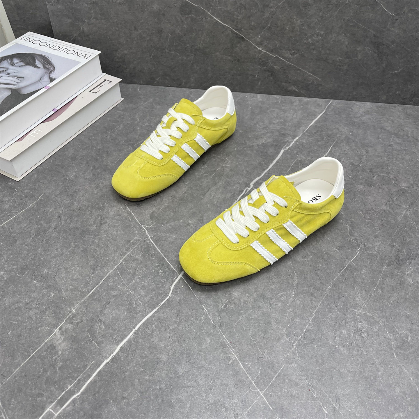 羊皮平底德训鞋女2026春季新款拼色时尚软底不累脚舒适休闲阿甘鞋,女鞋,德训鞋,淘宝优惠券,粉丝福利购,淘宝优惠卷