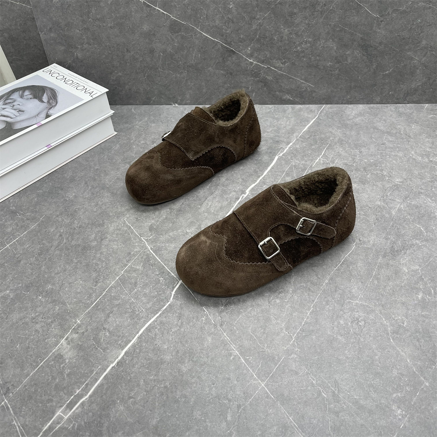 真皮勃肯鞋女2025冬季新款