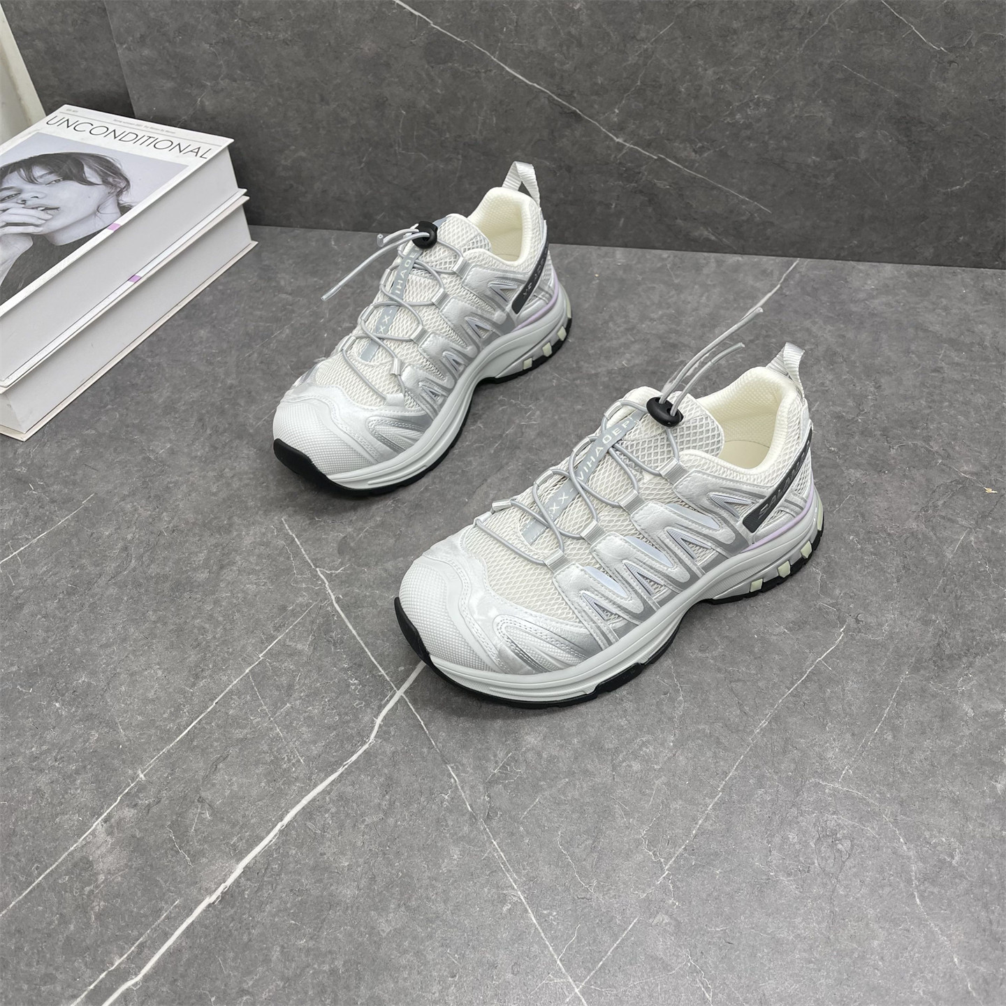 真皮户外休闲老爹鞋女2026春新款轻便厚底防滑百搭网面透气运动鞋