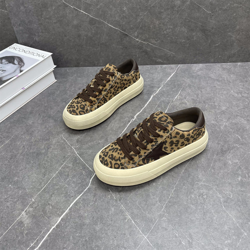 星星鞋百搭时尚豹纹运动板鞋