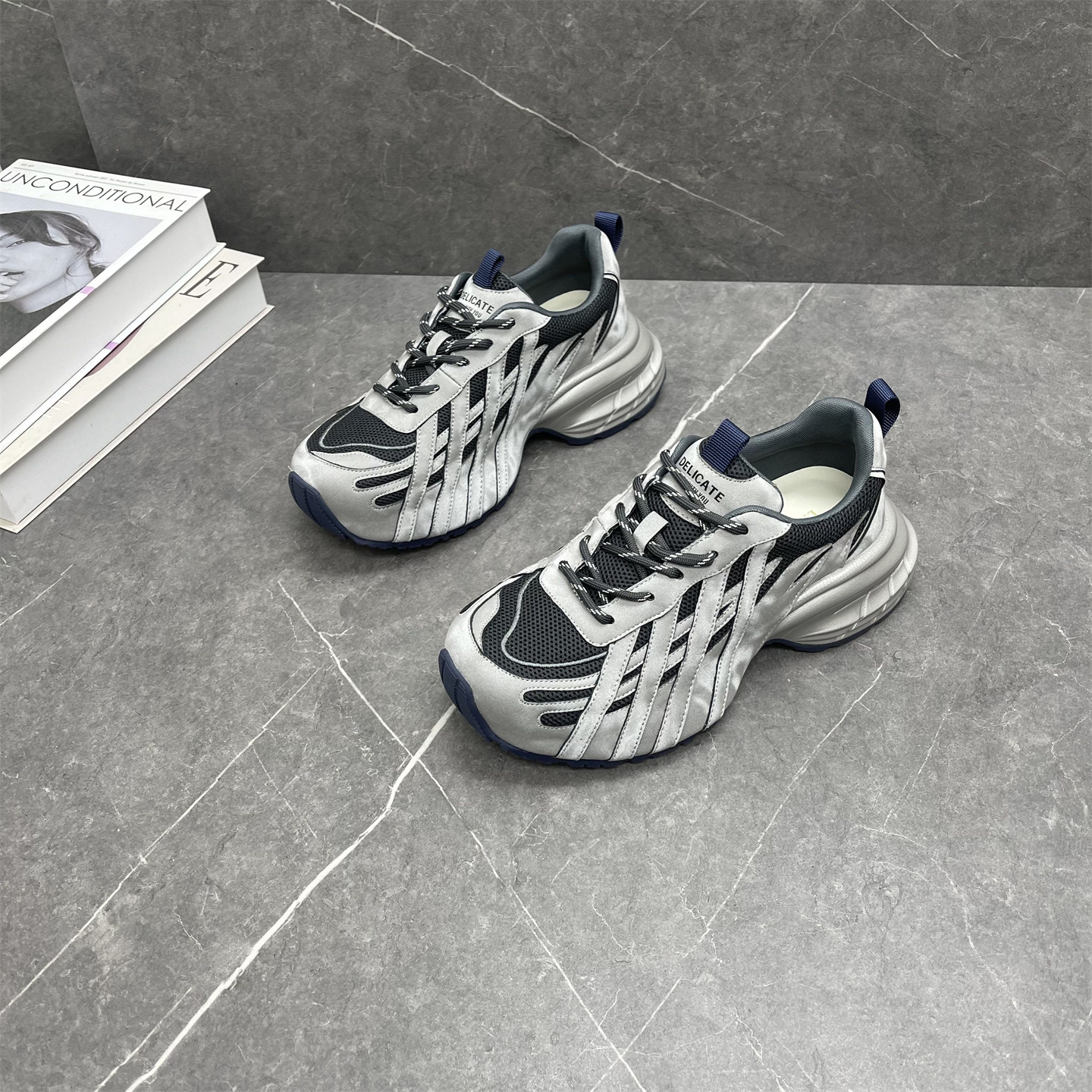 真皮网面透气运动鞋女2026年春季新款韩版圆头系带轻便休闲老爹鞋,女鞋,时尚休闲鞋,淘宝优惠券,粉丝福利购,淘宝优惠卷