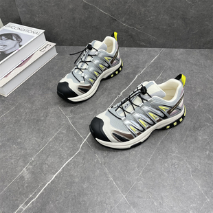 真皮厚底老爹鞋女2026年春新款百搭圆头系带休闲运动鞋户外登山鞋