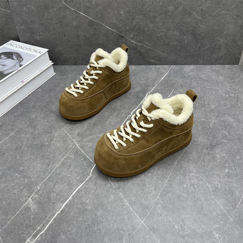 丑萌大头厚底面包鞋女2025年冬季