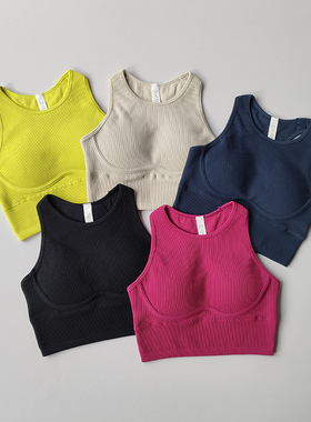 运动内衣女防震高强度跑步防下垂训练健身文胸速干瑜伽服背心式