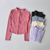 粉丝福利拉链运动外套女显瘦长袖 跑步训练普拉提速干瑜伽服上衣